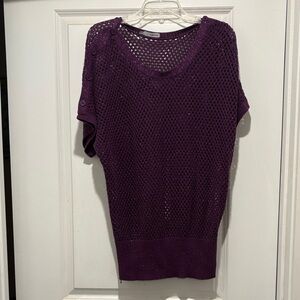 Maurices Plum Knit Scoop Neck Sweater